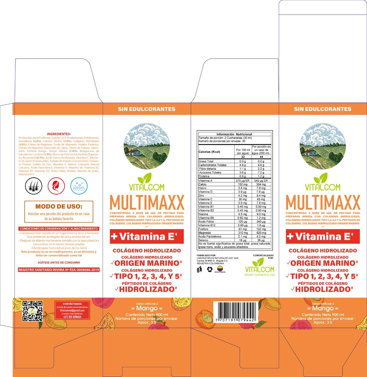 MULTIMAXX MANGO 1000ML VITALCOM