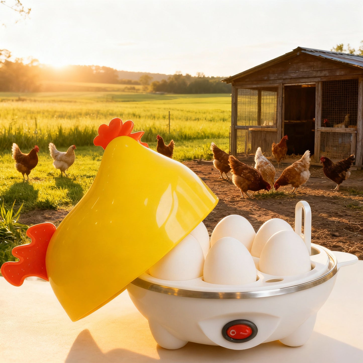 Hervidor De Huevos Gallina Olla Eléctric